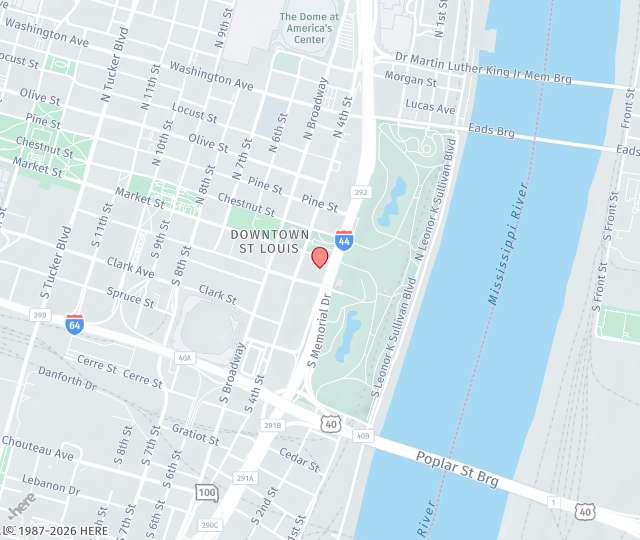 Location Map: 1 Memorial Drive St. Louis, MO 63102